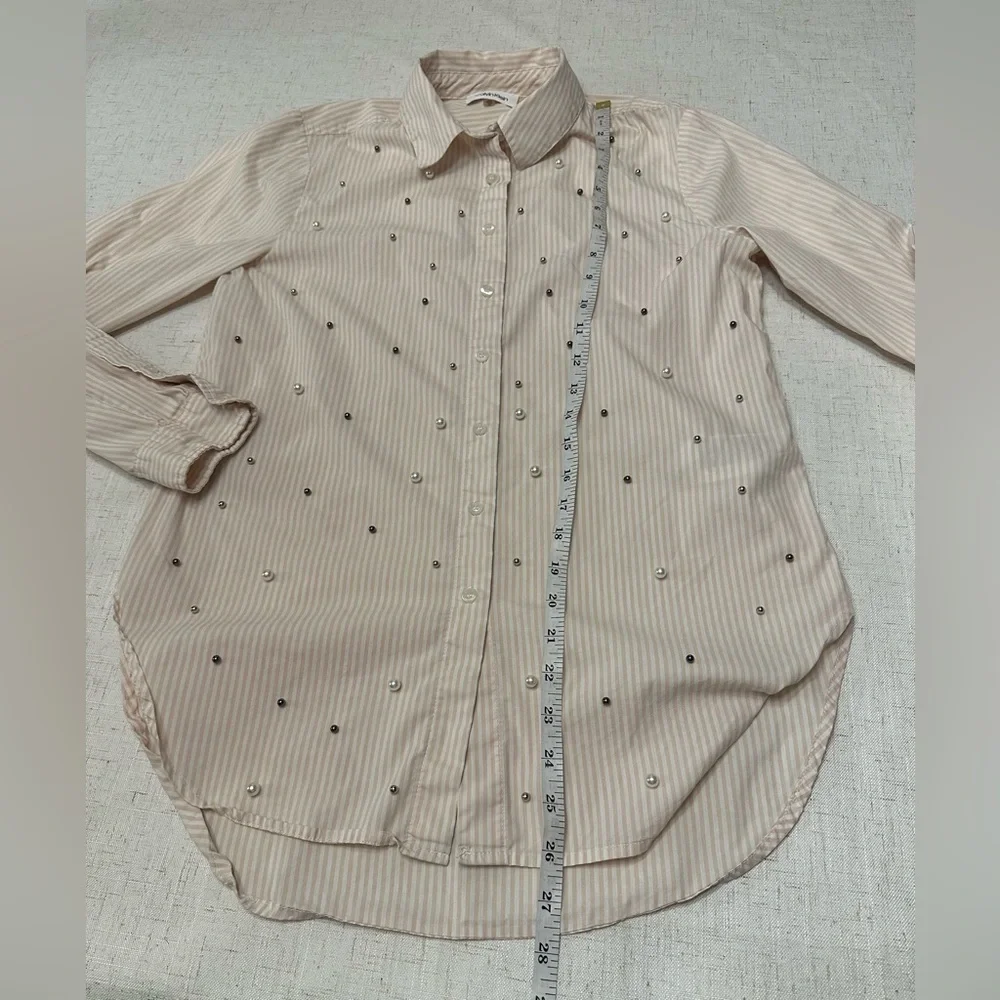 Calvin Klein Women's Button Down Shirt - Cream